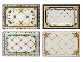 European-style ceramic tile stone mosaic tile 3d model