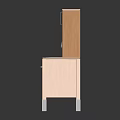 Wooden Compact Kitchen Furniture Unit Featuring Sink Cabinet Top Shelf and Hanging Hooks