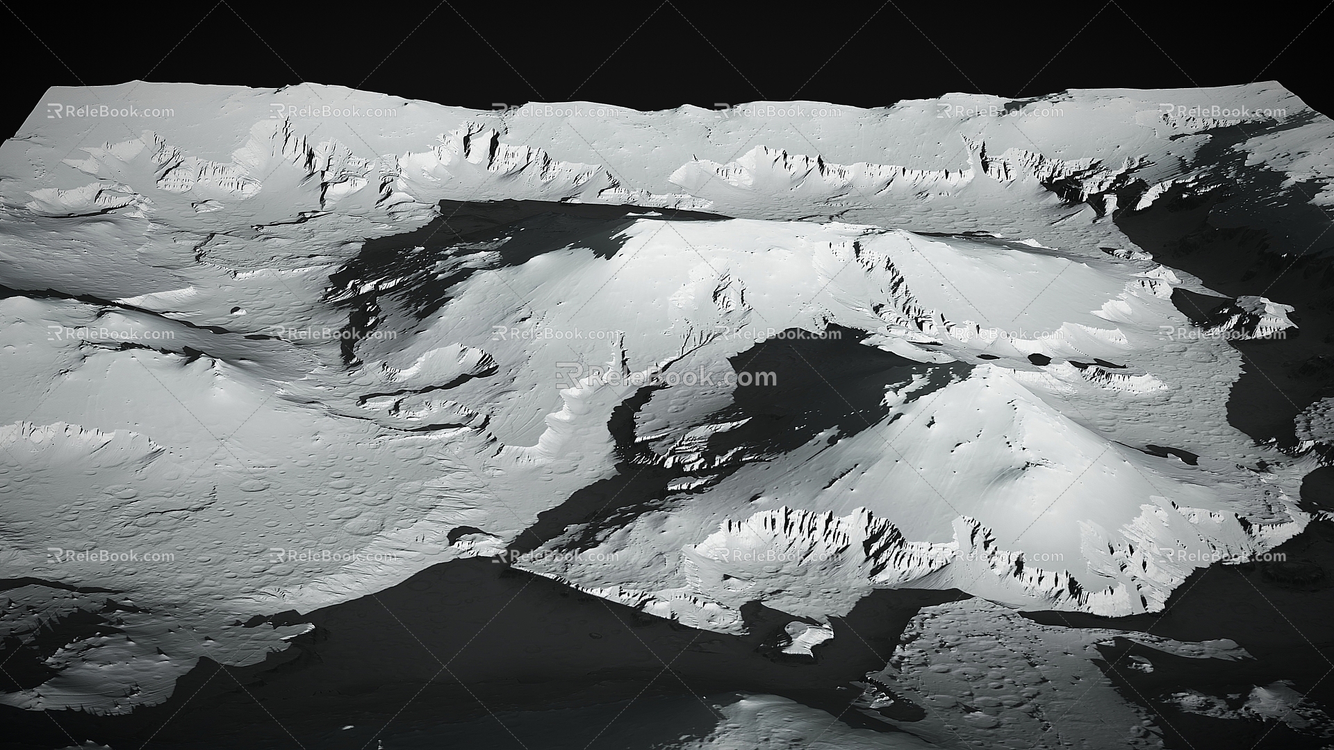 Moon Landscape Moon Ground Moon Terrain Moon Geopark Valley Moon Mars 3d model