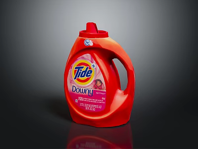 Tide Downey Laundry Detergent Red Bottle For Daily Effective Cleaning Use 3d model