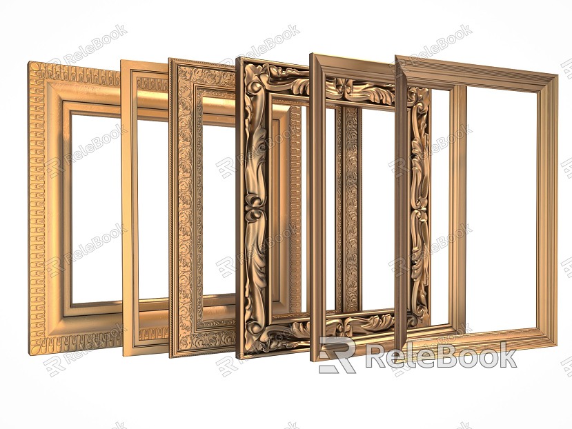 European-style carved photo frame decorative frame frame wall decoration architectural component model