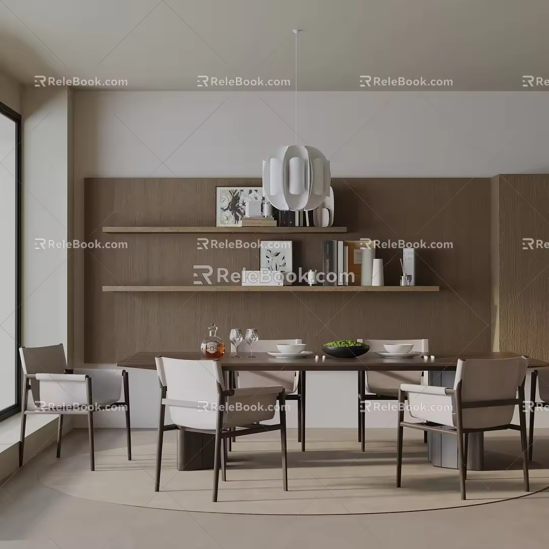 Modern table combination 3d model