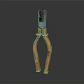 Worn Old Pliers With Black Jaws And Yellow Handles As Hardware Tool