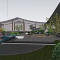 Traditional Curved Roof Detached Villa With Central Courtyard And Lush Greenery Surroundings