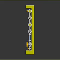 High Quality Hardware Tools Yellow Frame Mounting Board with Gray Pipes and Fittings