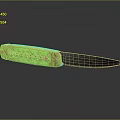 Decorative Knife With Golden Handle Intricate Carvings And Dark Blade On Reflective Surface