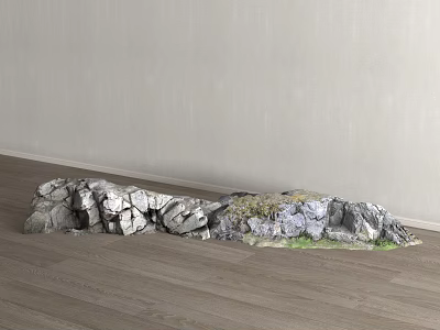 Modern Zen Stone Landscape Stone Taihu Lake Stone Snow Wave Stone Hill 3d model