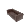 Brown Leather Three-Seater Sofa Modern Design With Comfortable Armrest And Structure 3d model