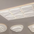 Modern Flush Mount Ceiling Lights With Wave Texture And Various Shapes For Contemporary Spaces 3d model