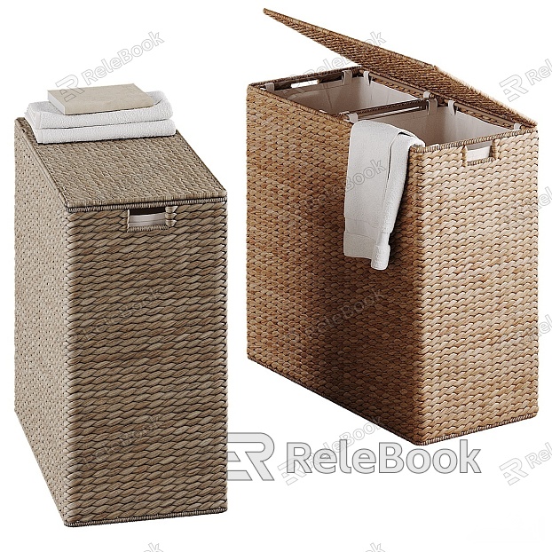 Laundry basket weaving basket bamboo basket towel toiletries daily necessities model