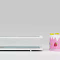 Adorable Pink Princess Kids Table With Crown Wing Decorations And Lamp