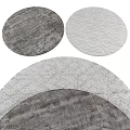 Round Rugs Featuring Various Textured Patterns In Beige And Light Brown Tones 3d model