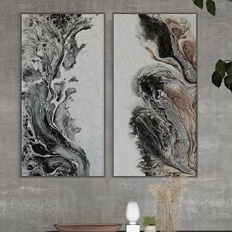 Qui Decorative Painting Art Hanging Painting 3d model