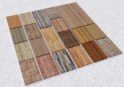 Modern wood floor anticorrosive wood floor 3d model