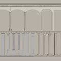 Elegant Classical Architecture Model With Intricate Columns And Arched Design