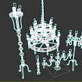 Diverse Candle Lamp Styles Featuring Chandelier Floor Standing and Tabletop Designs