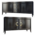 Jane European Black Decorative Cabinet TV Cabinet Sideboard 3d model