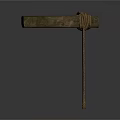 Practical Wooden Stick With Tied Rope As Household Hanging Tool Decoration