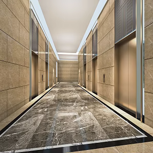 Modern Elevator Hall Elevator Office Corridor Office Building Elevator Car 3d model