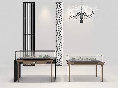 New Chinese Jewelry Sales Cabinet Jade Sales Cabinet Jade Sales Cabinet Jewelry Display Cabinet 3d model