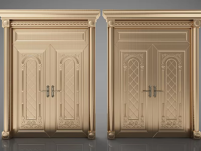 Jane Europe double door door 3d model