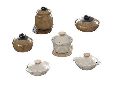 Cookware Pot Casserole 3d model