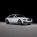White Rolls Royce Luxury Sedan With Modern Design Front Grille And Alloy Wheels