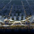 Modern Urban Hotel Building Featuring High Rise Architecture and City Skyline View