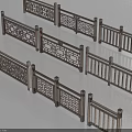 Traditional And Modern Metal Railings With Intricate Openwork Patterns And Simple Slats