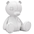 Modern Doll Bear Plush Toy 3d model