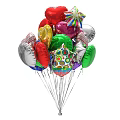Colorful Helium Balloons With Heart Star Shapes And Polka Dot Patterns For Party Decoration