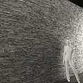 Building Exterior Wall With Natural Stone Texture And Stacked Brick Design