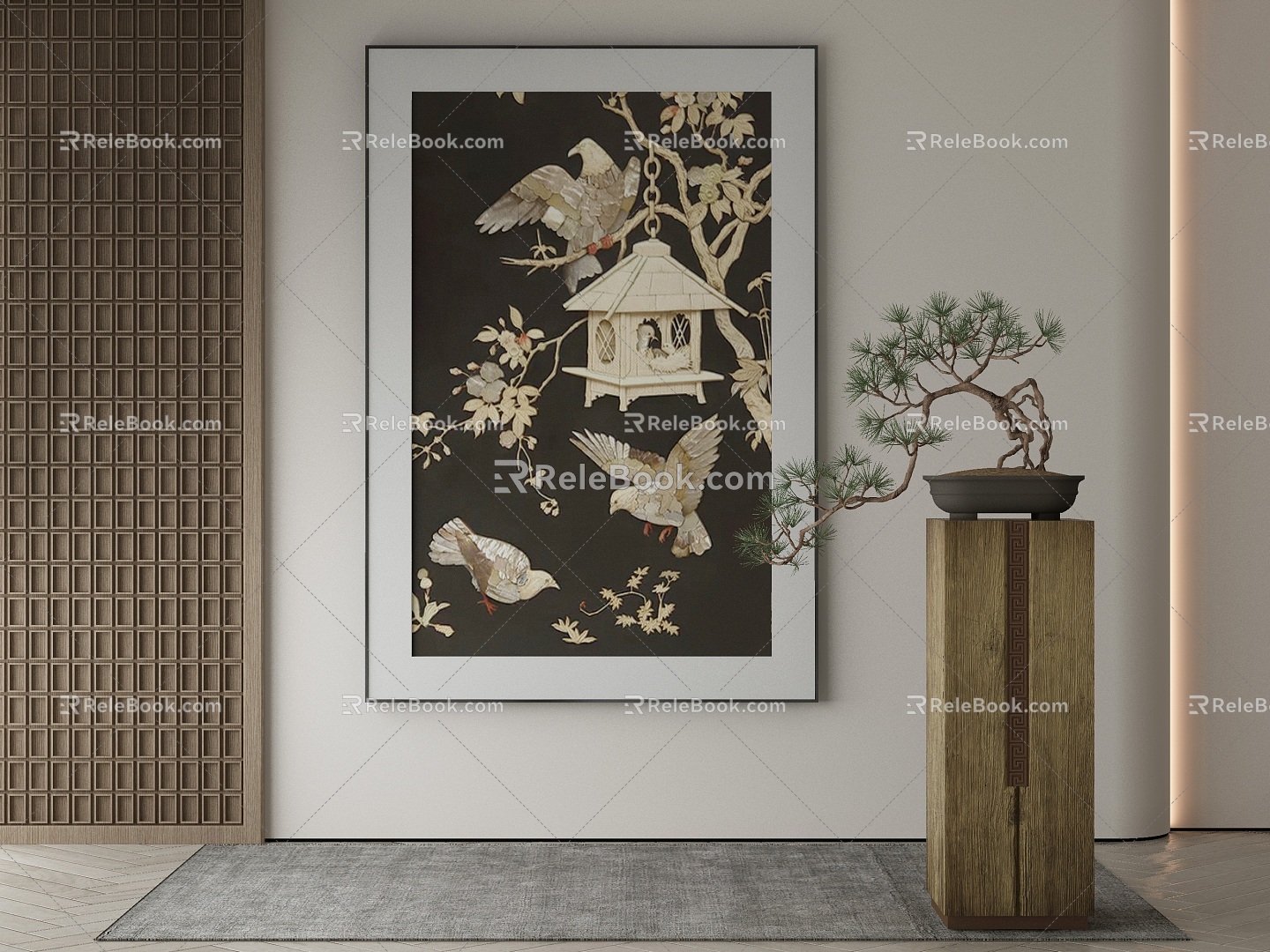 New Chinese Decorative Painting 3d model