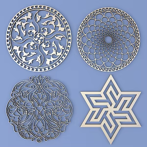 Metal Carved Traditional Pattern Carved Pattern 3d model