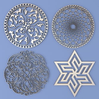 Metal Carved Traditional Pattern Carved Pattern 3d model