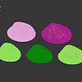 Shell Scallop Mussel Sea Animal Game Animal Cartoon Character Game Character 3d model