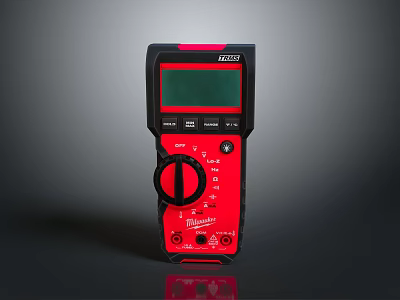 Mastech Digital Multimeter Red Black Design With Digital Display And Control Knob 3d model