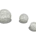 Three Modern Woven Wire Sphere Decorative Lights with Stylish Sizes for Home 3d model