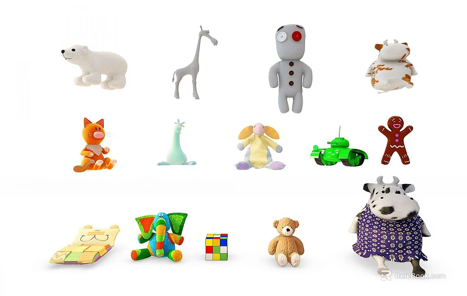 Technology Exhibition Hall Featuring Colorful Toy Exhibits And Interactive Play Items 3d model 