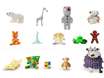 Technology Exhibition Hall Featuring Colorful Toy Exhibits And Interactive Play Items 3d model