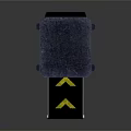 Modern Black Component Structure With Yellow Arrows And Vertical Support Design