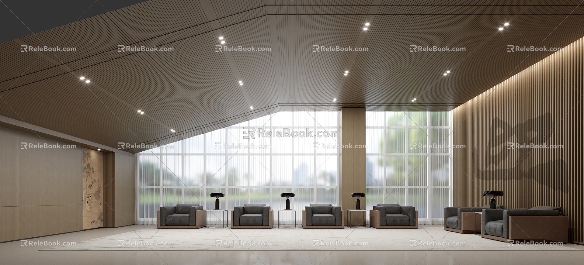 Modern Reception Room 3d model