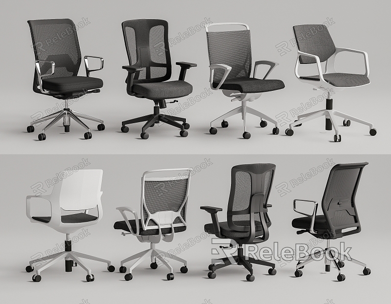 Modern Office Chair Computer Chair Rotating Chair Mesh Chair model