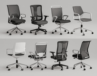 Modern Office Chair Computer Chair Rotating Chair Mesh Chair 3d model