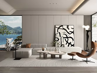 modern living room 3d model