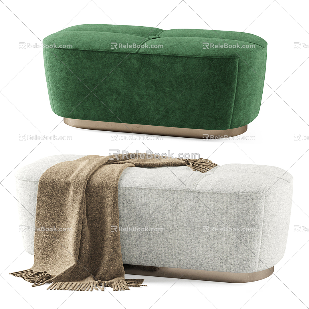 Modern sofa stool Jacques footstool 3d model