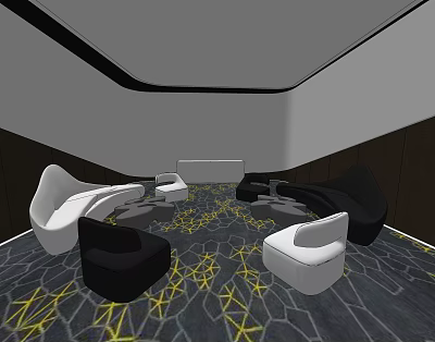 Modern Leisure Area Lounge 3d model