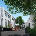 Modern Factory Building Old Factory Building 3d model