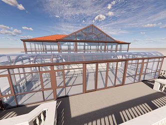 Modern Sun Room 3d model