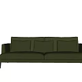 Modern double sofa multiplayer sofa 3d model